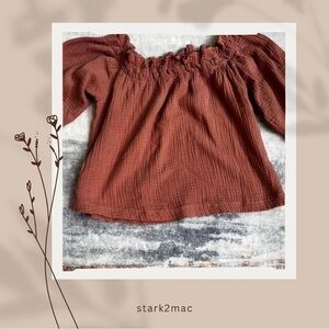 Lulu's Rust Off-Shoulder Blouse